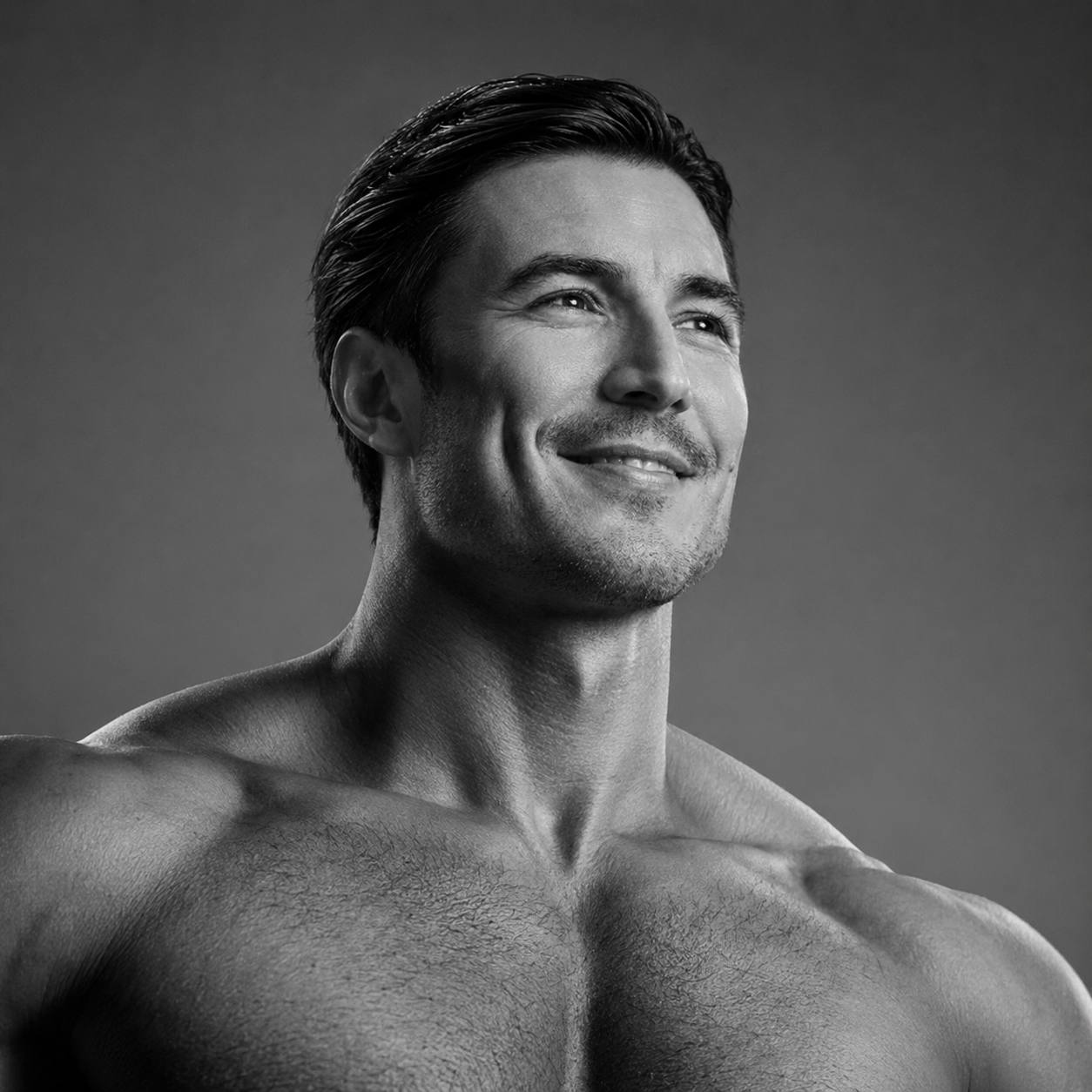 Giga Tenev, shoulders and jaw